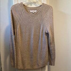 LOFT Beige Knit Sweater